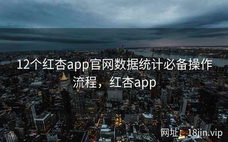 12个红杏app官网数据统计必备操作流程，红杏app