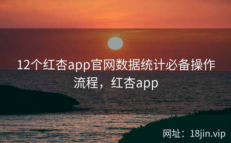 12个红杏app官网数据统计必备操作流程，红杏app