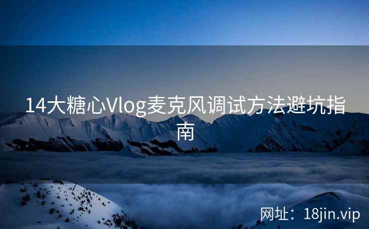 14大糖心Vlog麦克风调试方法避坑指南