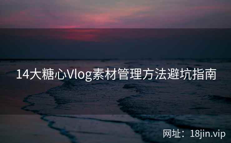 14大糖心Vlog素材管理方法避坑指南