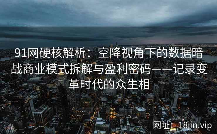 91网硬核解析：空降视角下的数据暗战商业模式拆解与盈利密码——记录变革时代的众生相