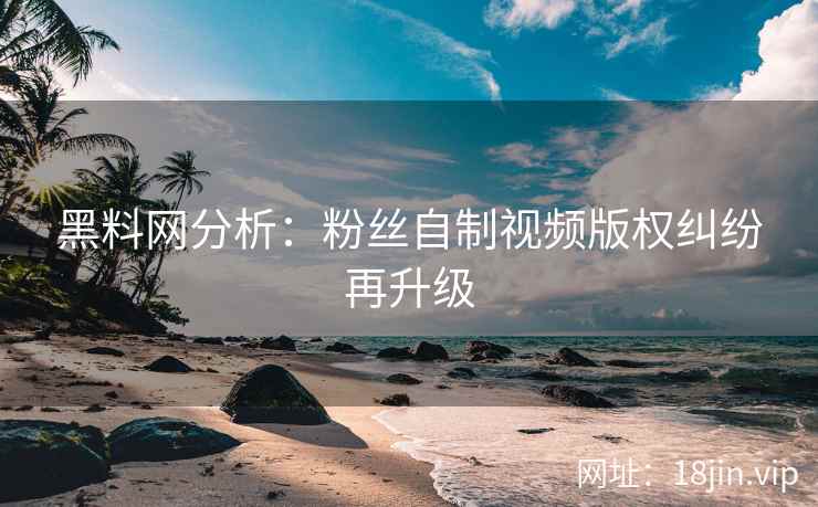 黑料网分析：粉丝自制视频版权纠纷再升级